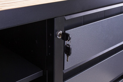 Dílenský ponk s masivní dřevěnou pracovní deskou - TSK7513-LS