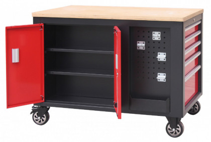 Dílenský vozík COLOSSUS na nářadí 360°, 10 zásuvek - TBRG6810