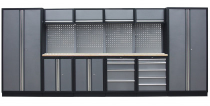 Kvalitní PROFI dílenský nábytek - 4535 x 2000 x 495 mm - TGS1300AA2 Grey