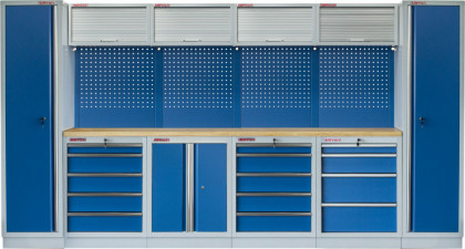 Kvalitní PROFI BLUE dílenský nábytek 3920 x 495 x 2000 mm - MTGS1300AN Blue