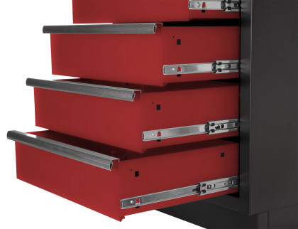 Sestava kvalitních PROFI RED dílenských skříněk s pracovní deskou - RTGS1300BAL08