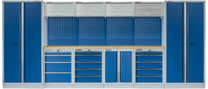 Kvalitní PROFI BLUE dílenský nábytek - 4535 x 2000 x 495 mm - MTGS1300AI Blue