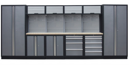 Kvalitní PROFI dílenský nábytek - 4535 x 2000 x 495 mm - TGS1300AA3 Grey