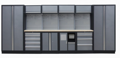 Kvalitní PROFI dílenský nábytek - 4535 x 2000 x 495 mm - TGS1301AE Grey