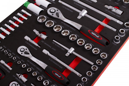 Gola sada v pěnové výplni do dílenského vozíku, 74 dílů - AH12399