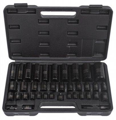 Sada vnitřních nástrčných klíčů 1/2" a 3/8", 38 ks - HT206404