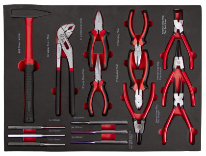 Sada nářadí v pěnové výplni do dílenských vozíků, 16 dílů - H16022EW4