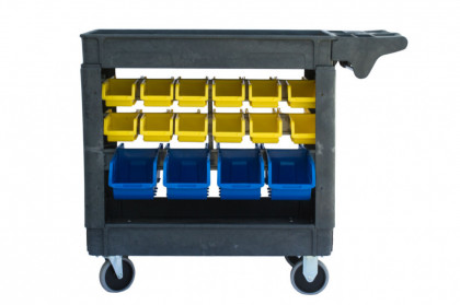 Dílenský vozík s boxy 790 x 430 x 855 mm, 32 boxů - PSB7943