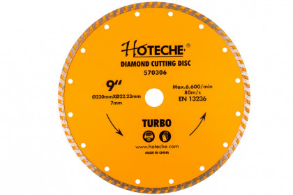 Diamantový řezný kotouč 230 mm, TURBO - HT570306