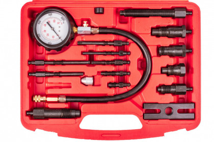 Sada k měření komprese v dieselových motorech, 17 adaptérů - AH041009