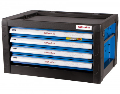 Přenosná skříňka na nářadí, 4 zásuvky, 690x460x405mm - AH010003