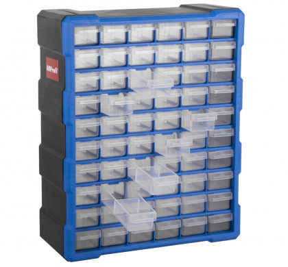 Plastový organizér / box na šroubky, 60 rozdělovníků - MW1505