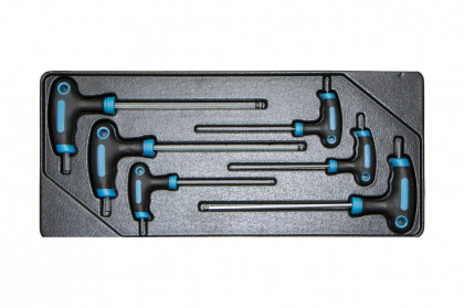 Sada T klíčů IMBUS ve výplni dílenského vozíku, 6 dílů - VV006TI01