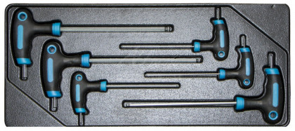 Sada T klíčů IMBUS ve výplni dílenského vozíku, 6 dílů - VV006TI01