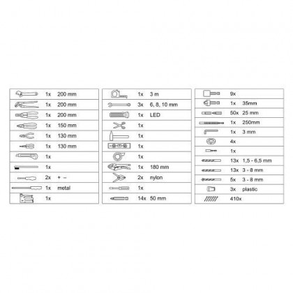 Sada nářadí, 550 ks HOME - AH12550A