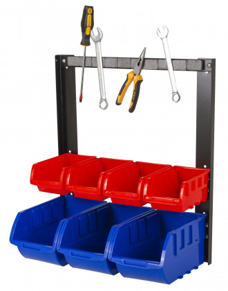 Kovový organizér s magnetickou lištou a 7 plastovými boxy (2/7) - MSBRW1707