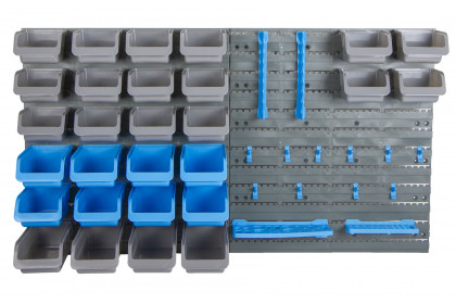 Závěsný organizér na šroubky s 44 ks plastových boxů - MSBRWK4400