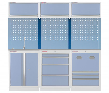 Středová lišta k PROFI BLUE děrované závěsné desce 65 x 1420 x 30 mm - MWGB1375