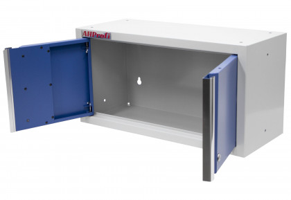 Celokovová dvoukřídlá závěsná skříňka PROFI BLUE 680x281x350 mm - MWGB1326C