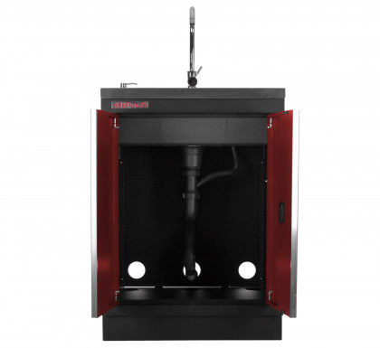 Celokovová dílenská skříňka PROFI RED s nerezovým dřezem - RTGC1300C