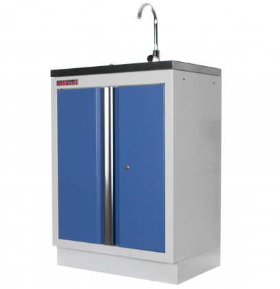 Celokovová dílenská skříňka PROFI BLUE s nerezovým dřezem - MTGC1300C