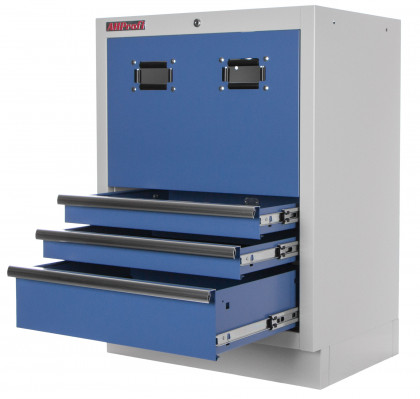 Celokovová dílenská skříňka PROFI BLUE na navijáky, 3 zásuvky - MTGC1303A