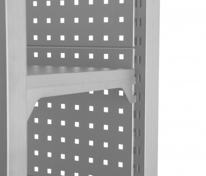 Kovový regál s děrovanou deskou, 680 x 458 x 2000 mm - MTJA680