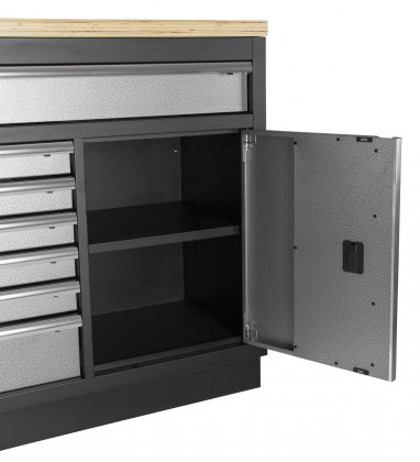 Celokovová široká dílenská skříňka PROFI, 7 zásuvek, skříňka - TGC1371