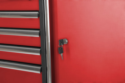 Celokovová široká dílenská skříňka PROFI RED, 7 zásuvek, skříňka - RTGC1371