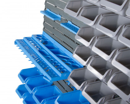 Závěsný organizér na šroubky, 73 dílů - MWK7300