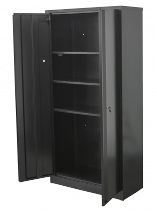 Celokovová dílenská skříň, 760 x 380 x 1680 mm - AH001