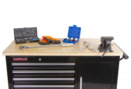 Pojízdný pracovní stůl / skříňka na nářadí s pracovní deskou - TBR-L4407E-B