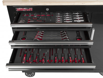 Pojízdný pracovní stůl / skříňka na nářadí s pracovní deskou - TBR-L4407E-B