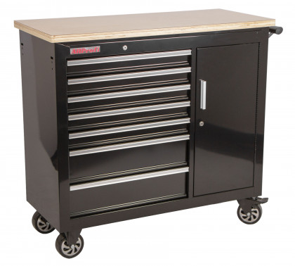 Pojízdný pracovní stůl / skříňka na nářadí s pracovní deskou - TBR-L4407E-B