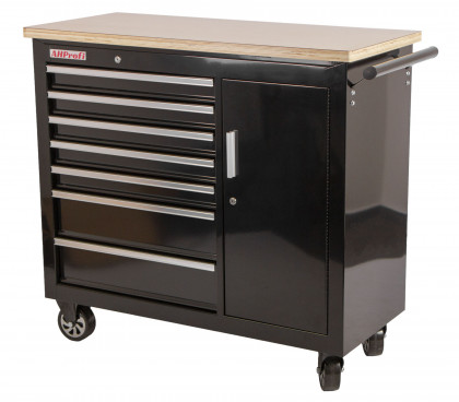 Pojízdný pracovní stůl / skříňka na nářadí s pracovní deskou - TBR-L4407E-B