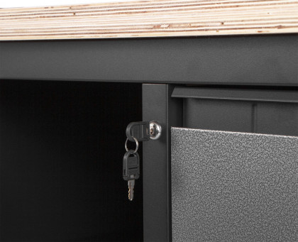 Dílenský ponk s dřevěnou pracovní deskou, 6 zásuvek - TSK5406-LS