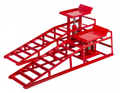 Nájezdové rampy s hydraulickým zvedákem, pár - 2 t - AH019333