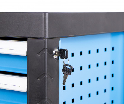 Dílenský vozík Economy, prázdný, 7 zásuvek - AH12272AP