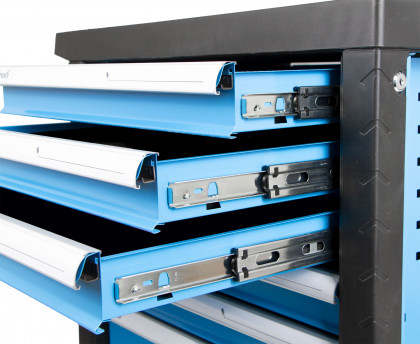 Dílenský vozík Economy, prázdný, 7 zásuvek - AH12272AP