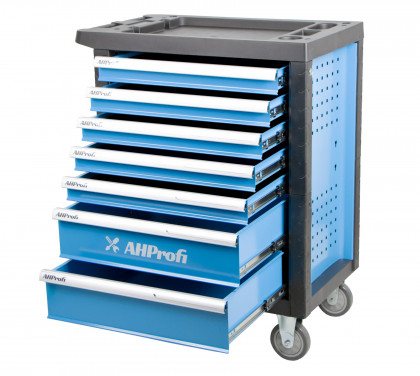 Dílenský vozík Economy, prázdný, 7 zásuvek - AH12272AP