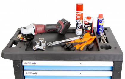 Dílenský vozík Economy, prázdný, 7 zásuvek - AH12272AP