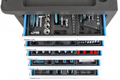 Dílenský vozík Economy, prázdný, 7 zásuvek - AH12272AP