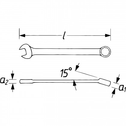 Očkoplochý klíč, SW 21 mm - V4473N-21