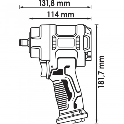 Pneumatický rázový utahovák 1/2", 1200 Nm - V5671N