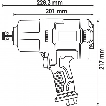 Pneumatický rázový utahovák 3/4", 2300 Nm - V6899N