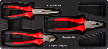 Sada nářadí do dílenského vozíku, 15 výplní, 245 ks - H14019D-set