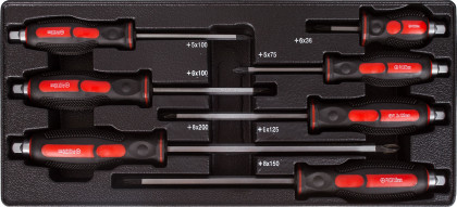 Sada nářadí do dílenského vozíku, 15 výplní, 245 ks - H14019D-set