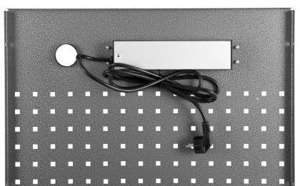 Děrovaná závěsná deska s el. zásuvkou 614,5x1052x24 mm PROFI - WGB1324K