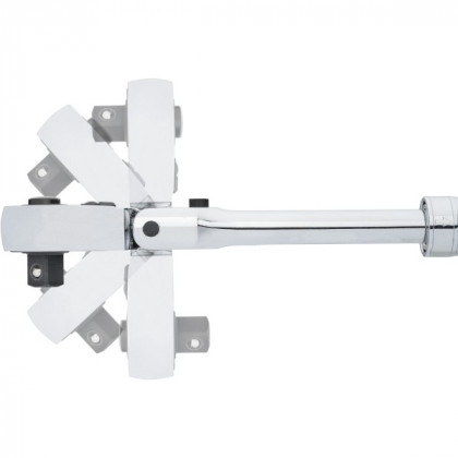 Teleskopická ráčna, kloubová, 1/2", 350 - 490 mm - V6612N