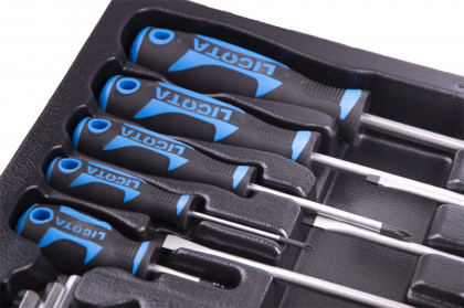 Sada hex klíčů a šroubováků 33 ks ve výplni do dílenského vozíku - LIACK382003